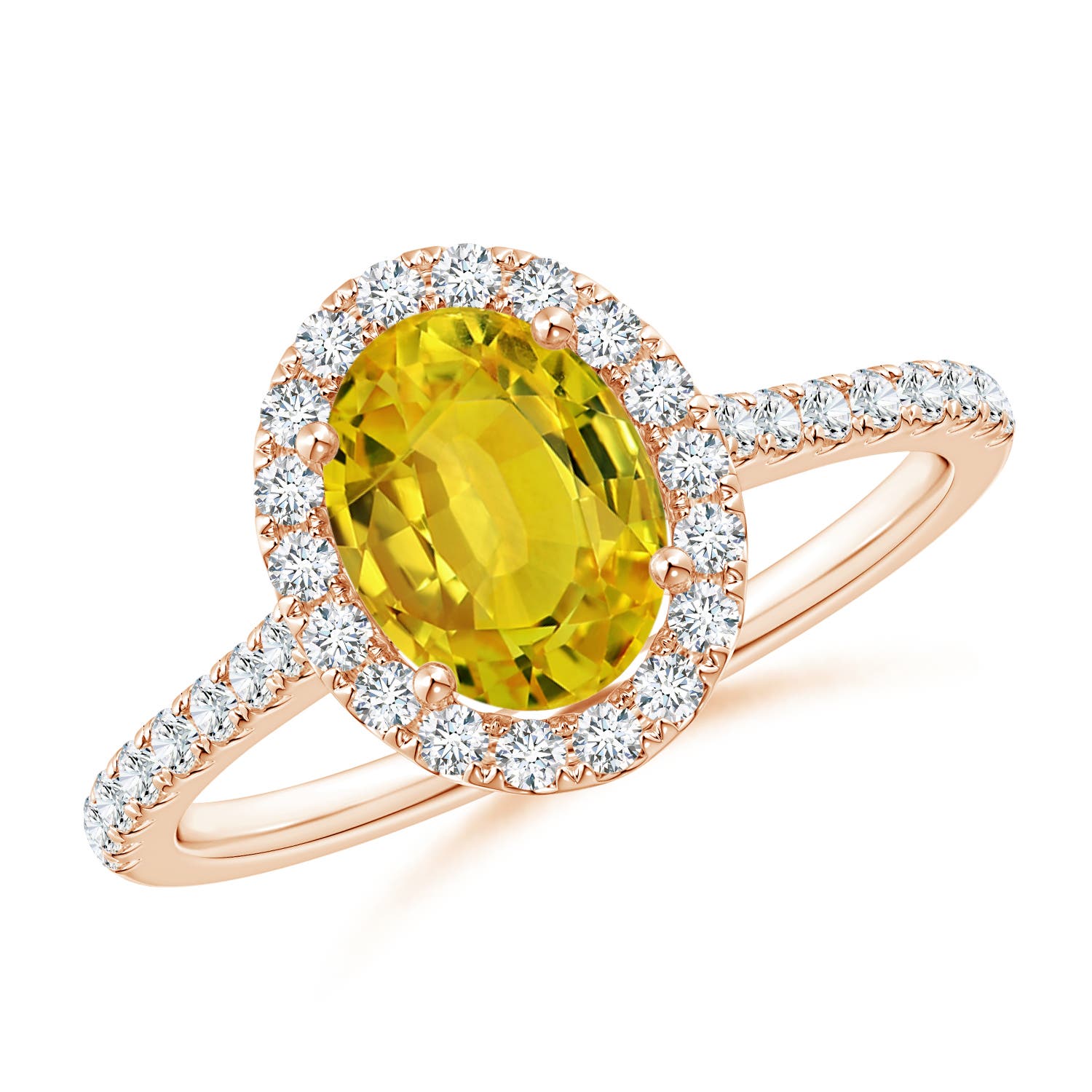 AAAA - Yellow Sapphire / 1.84 CT / 14 KT Rose Gold