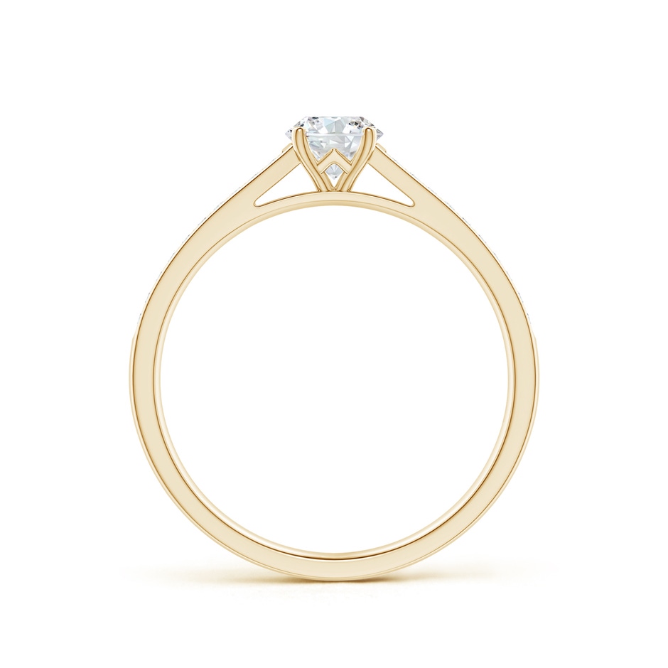 4.8mm GVS2 Prong-Set Solitaire Round Diamond Cathedral Ring in 9K Yellow Gold side 199