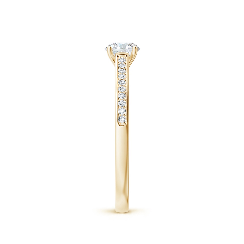 4.8mm GVS2 Prong-Set Solitaire Round Diamond Cathedral Ring in 9K Yellow Gold side 299