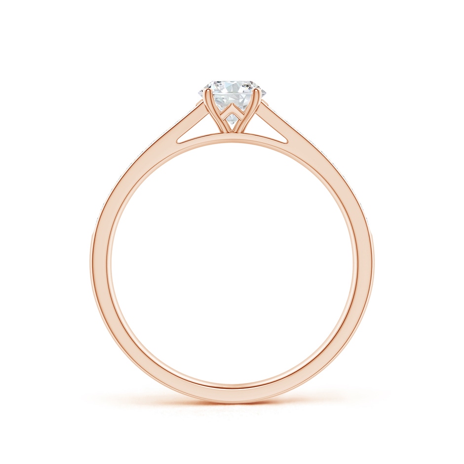 4.8mm GVS2 Prong-Set Solitaire Round Diamond Cathedral Ring in Rose Gold side 199