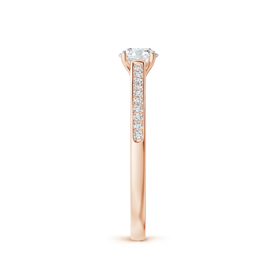 4.8mm GVS2 Prong-Set Solitaire Round Diamond Cathedral Ring in Rose Gold side 299