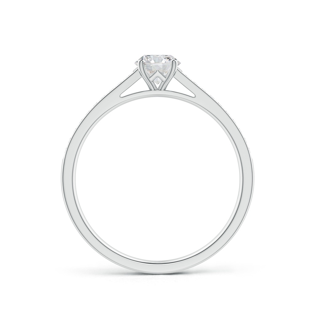 4.8mm HSI2 Prong-Set Solitaire Round Diamond Cathedral Ring in P950 Platinum - side 199