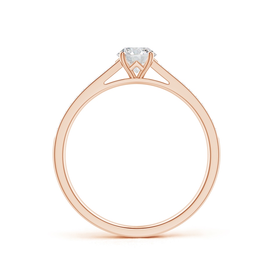 4.8mm HSI2 Prong-Set Solitaire Round Diamond Cathedral Ring in Rose Gold side 199