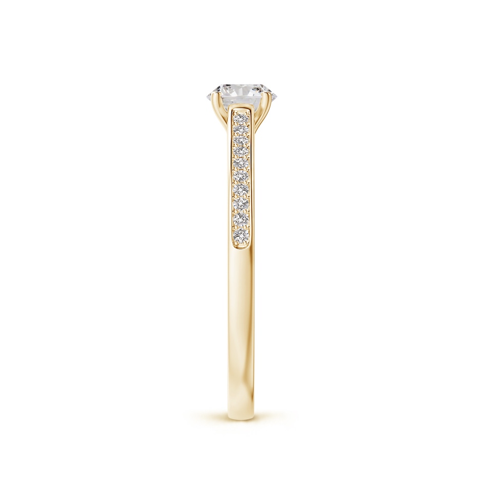 4.8mm IJI1I2 Prong-Set Solitaire Round Diamond Cathedral Ring in Yellow Gold side 299