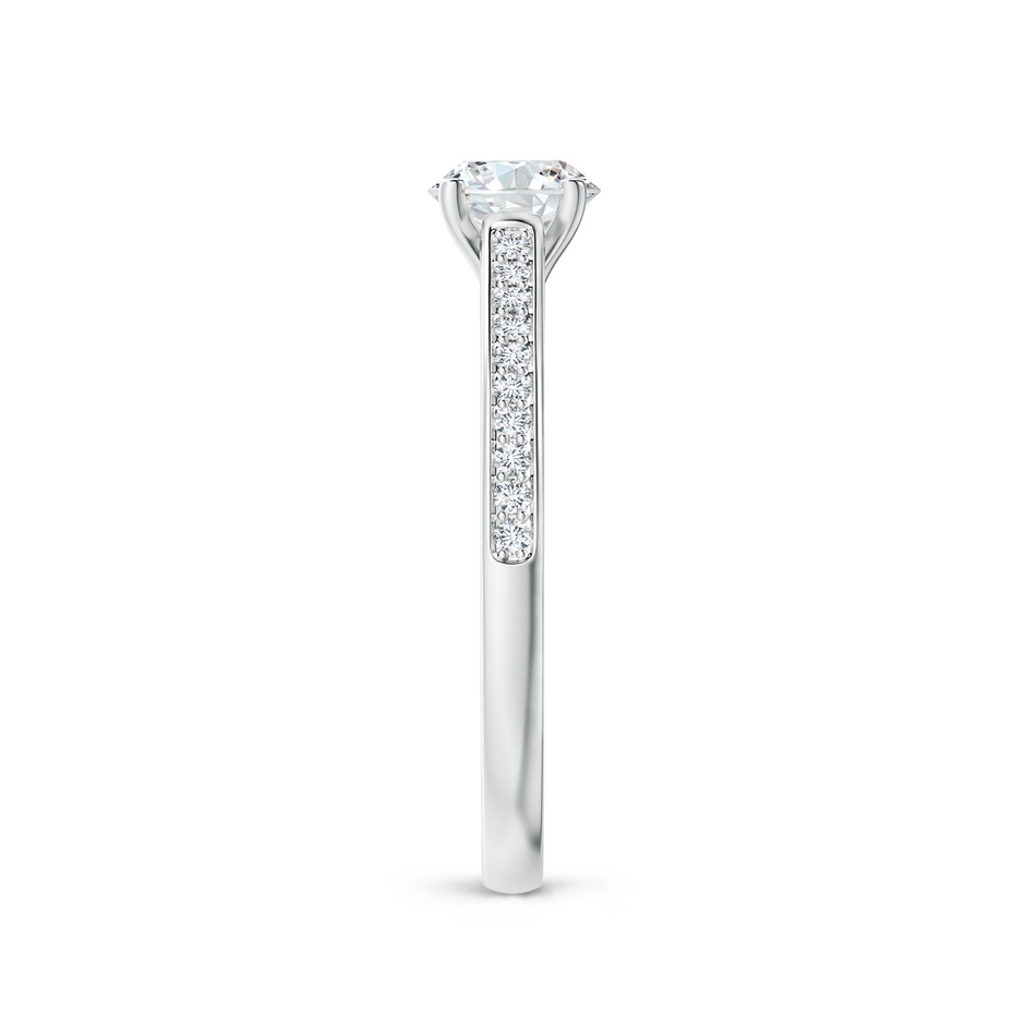 5.5mm GVS2 Prong-Set Solitaire Round Diamond Cathedral Ring in P950 Platinum side 299