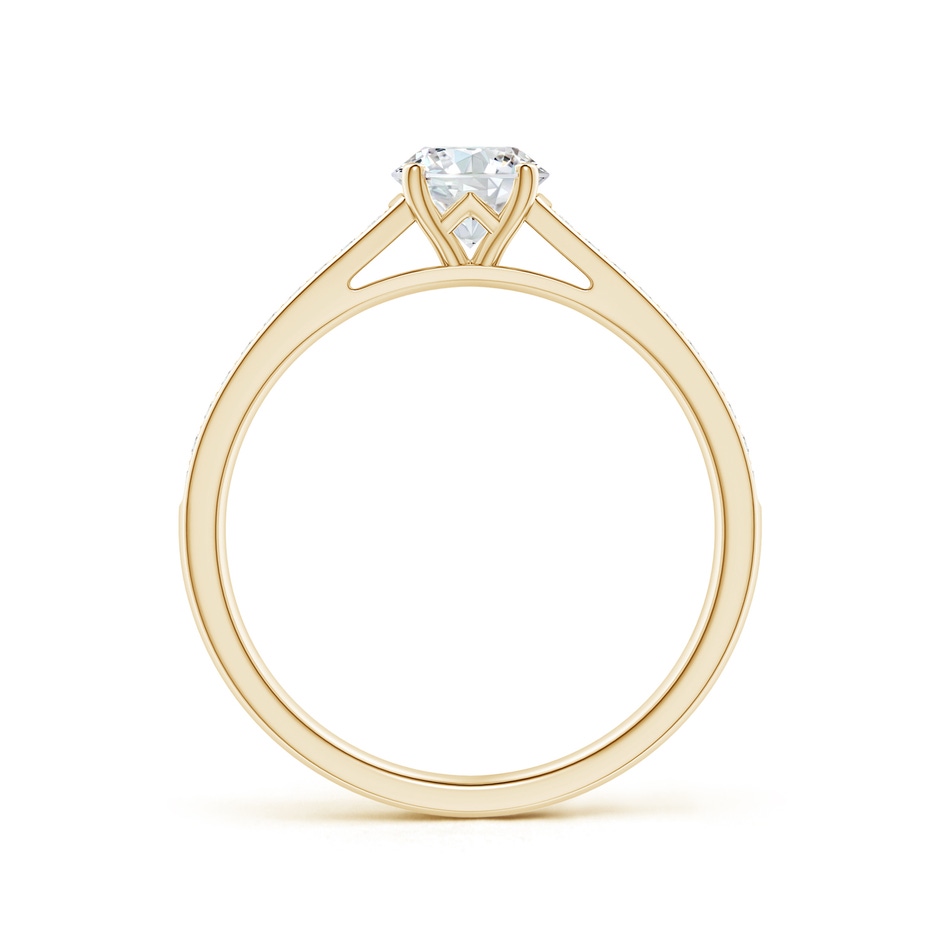 5.5mm GVS2 Prong-Set Solitaire Round Diamond Cathedral Ring in Yellow Gold side 199