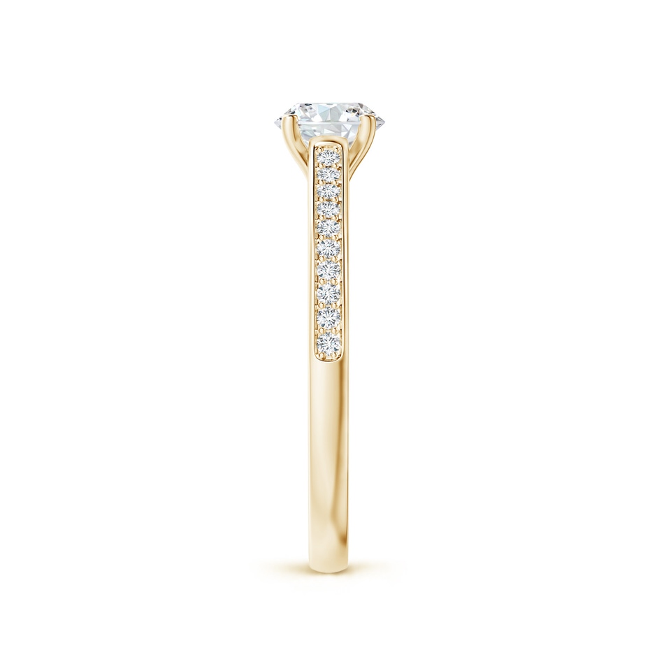 5.5mm GVS2 Prong-Set Solitaire Round Diamond Cathedral Ring in Yellow Gold side 299