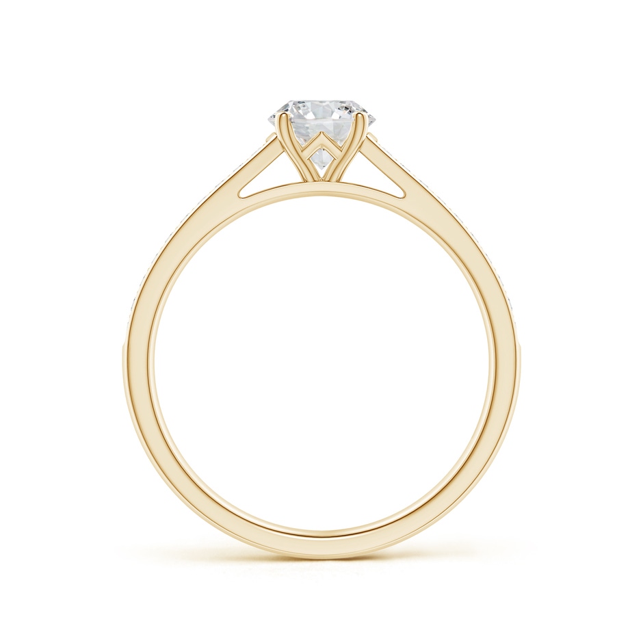 5.5mm HSI2 Prong-Set Solitaire Round Diamond Cathedral Ring in Yellow Gold side 199
