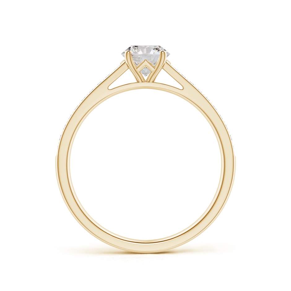 5.5mm IJI1I2 Prong-Set Solitaire Round Diamond Cathedral Ring in Yellow Gold side 199
