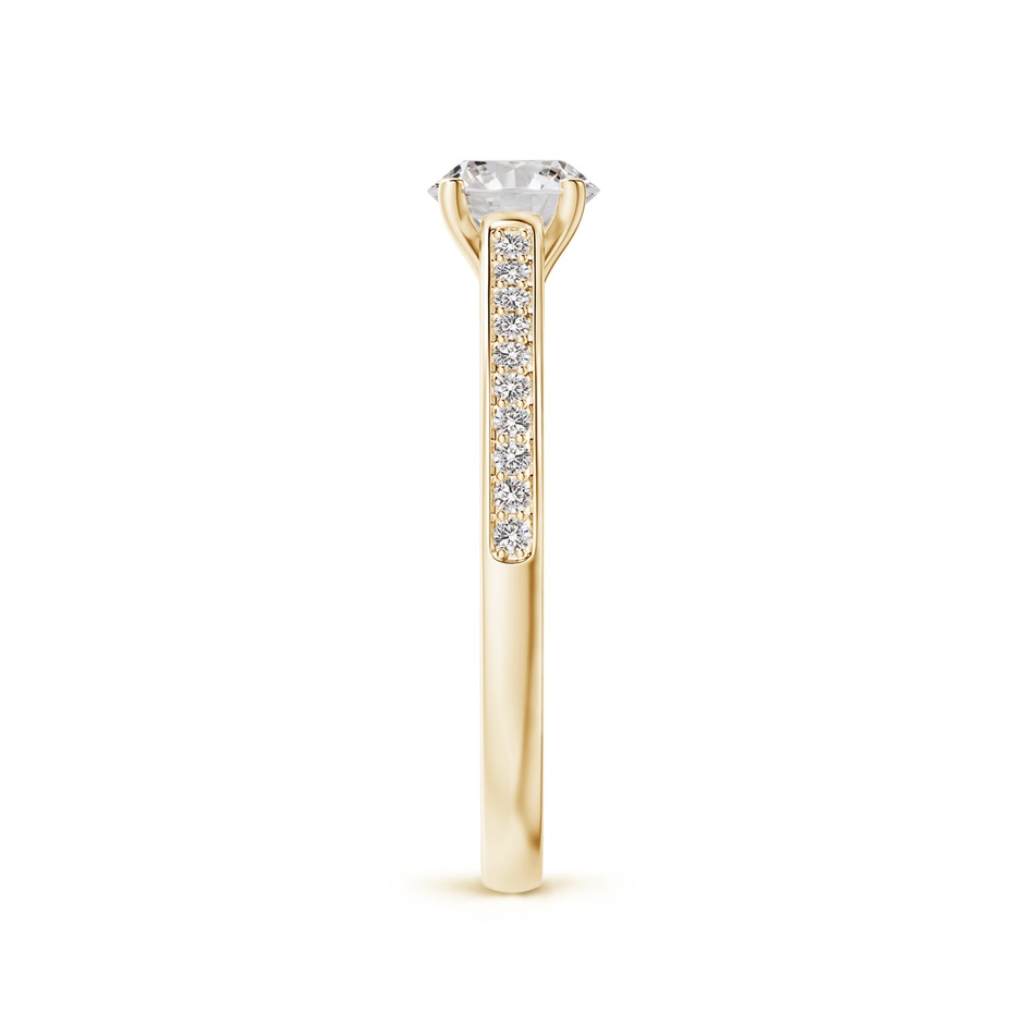 5.5mm IJI1I2 Prong-Set Solitaire Round Diamond Cathedral Ring in Yellow Gold side 299