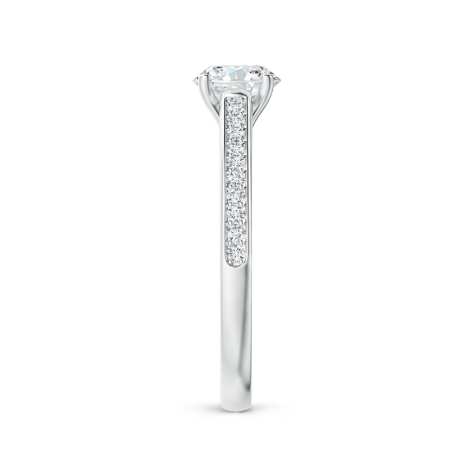6.1mm GVS2 Prong-Set Solitaire Round Diamond Cathedral Ring in P950 Platinum side 299