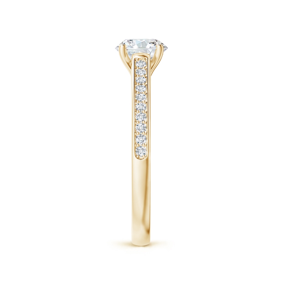 6.1mm GVS2 Prong-Set Solitaire Round Diamond Cathedral Ring in Yellow Gold side 299