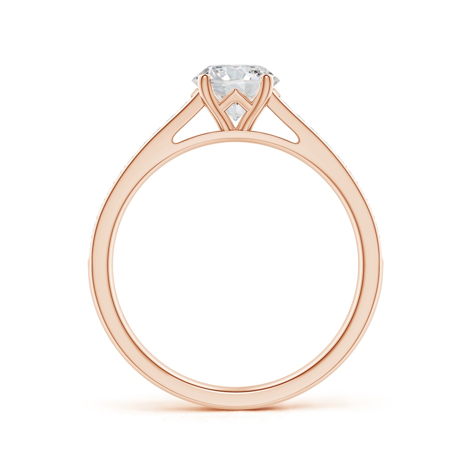 6.1mm HSI2 Prong-Set Solitaire Round Diamond Cathedral Ring in Rose Gold side 199
