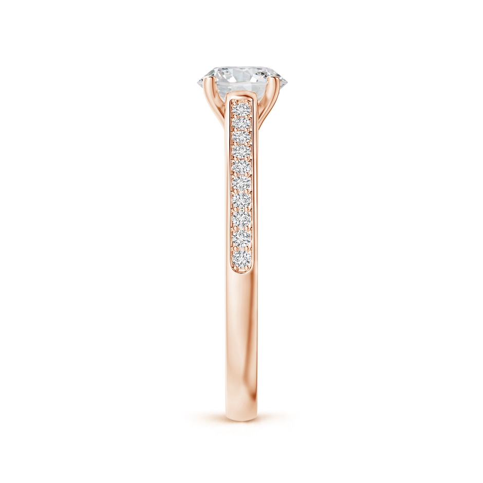 6.1mm HSI2 Prong-Set Solitaire Round Diamond Cathedral Ring in Rose Gold side 299