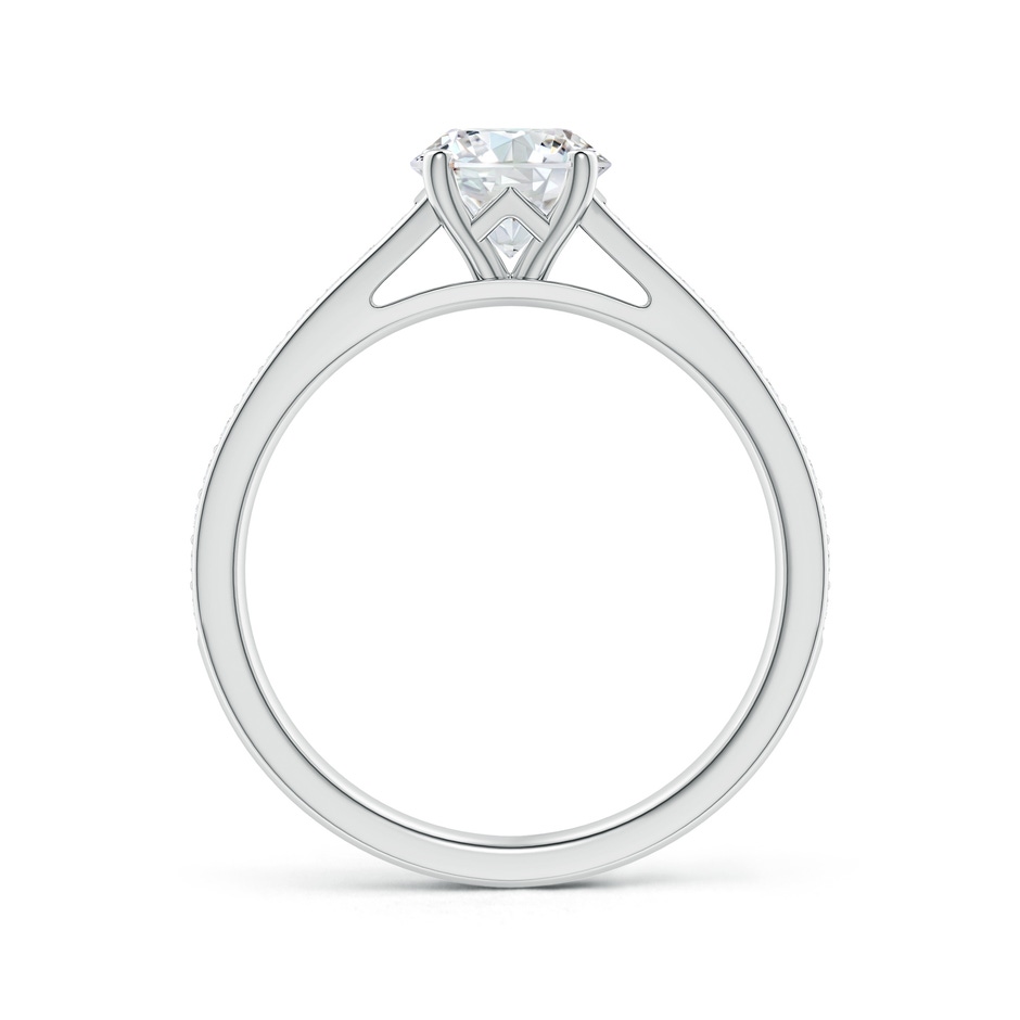 6.5mm GVS2 Prong-Set Solitaire Round Diamond Cathedral Ring in P950 Platinum side 199