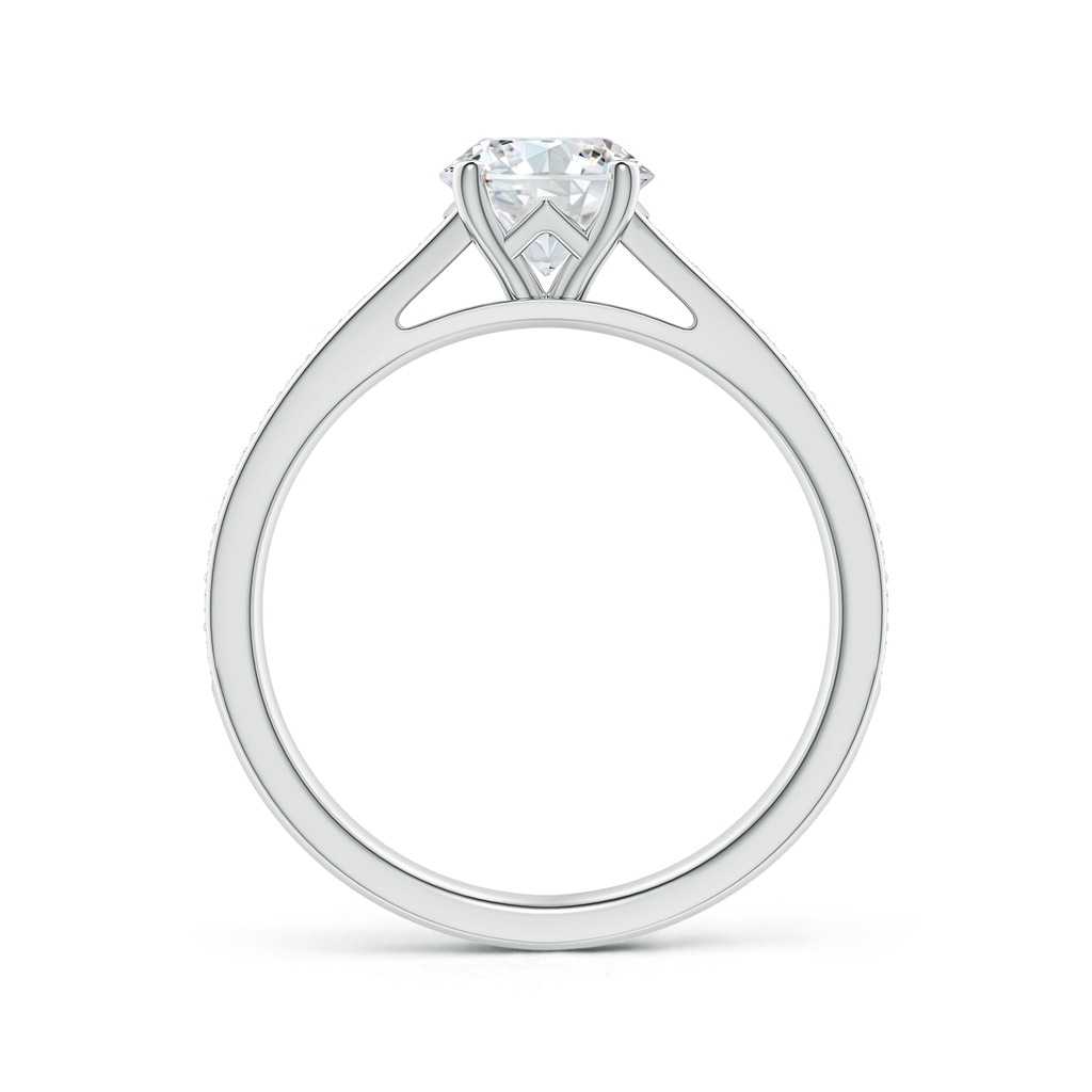 6.5mm GVS2 Prong-Set Solitaire Round Diamond Cathedral Ring in White Gold - side 199