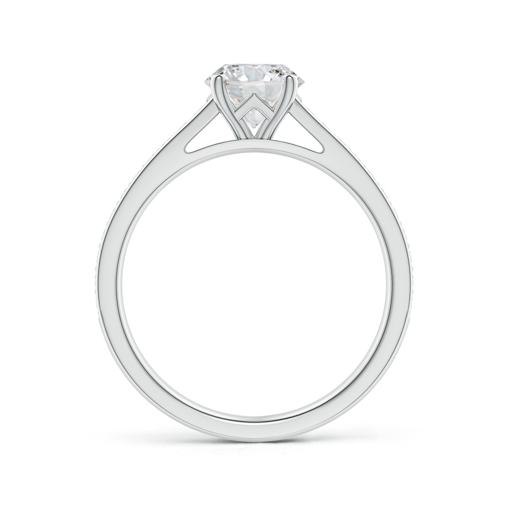 6.5mm HSI2 Prong-Set Solitaire Round Diamond Cathedral Ring in White Gold - side 199