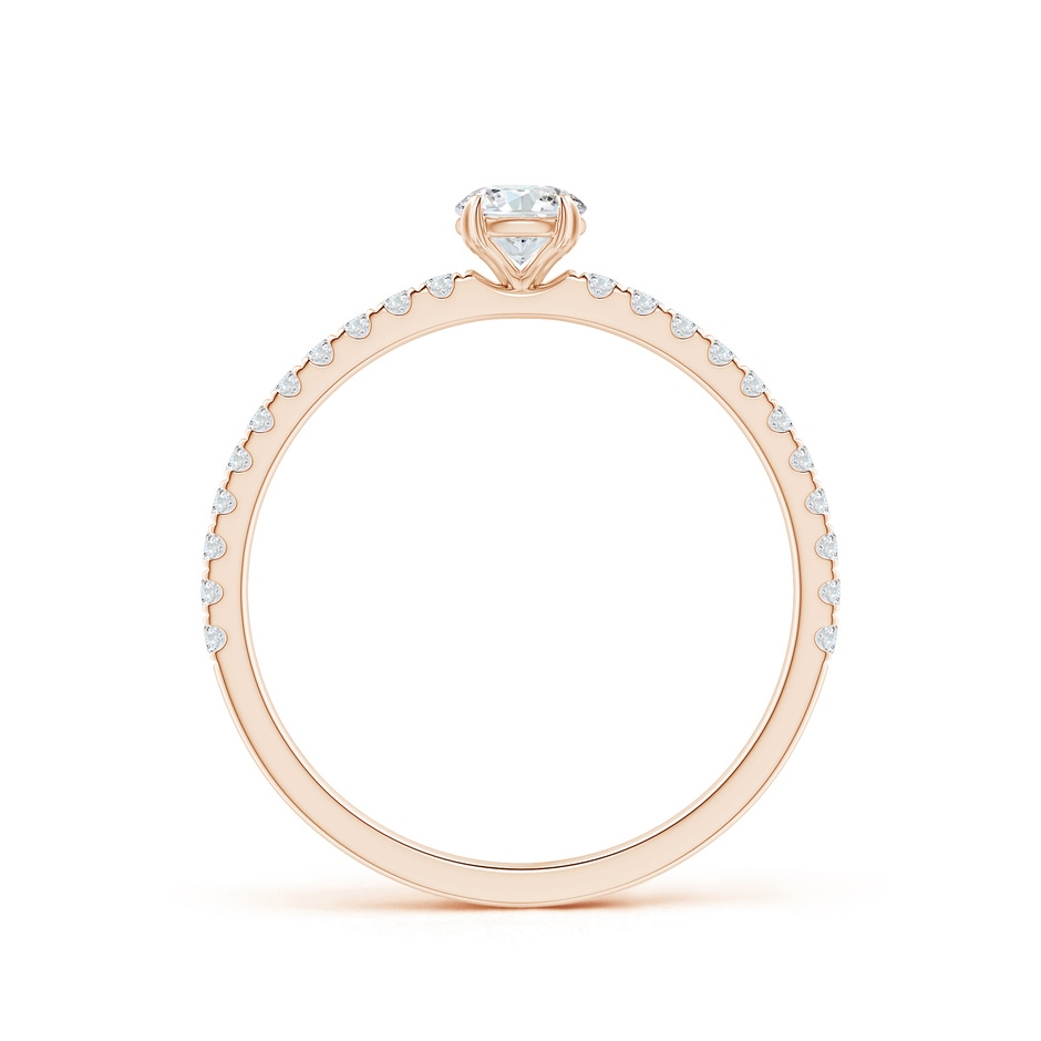 4.1mm GVS2 Classic Round Diamond Solitaire Ring with Accents in Rose Gold side-1