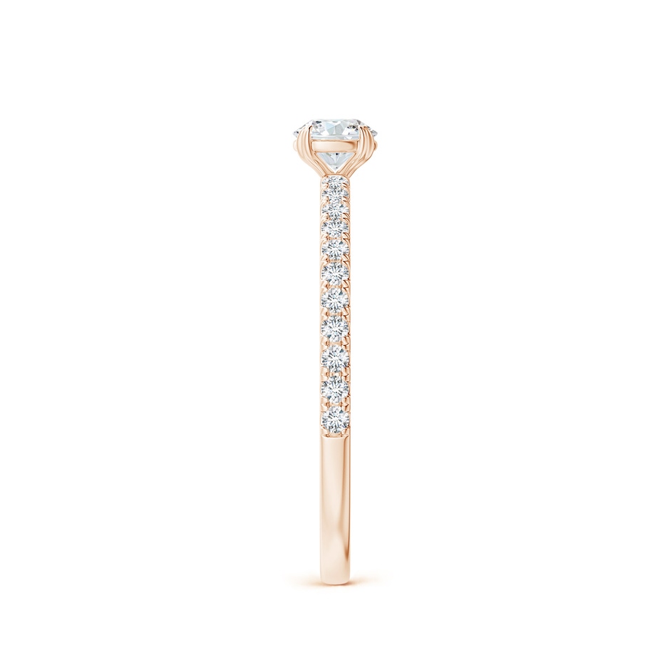 4.1mm GVS2 Classic Round Diamond Solitaire Ring with Accents in Rose Gold side-2