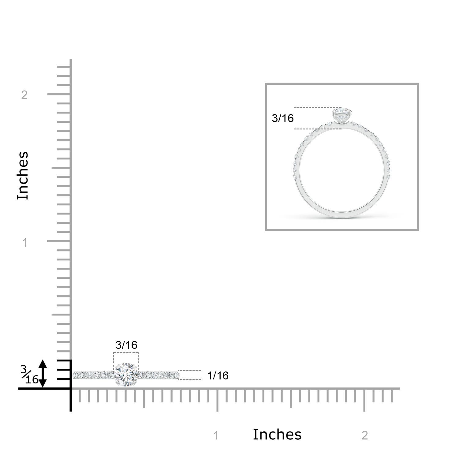 G, VS2 / 0.47 CT / 14 KT White Gold