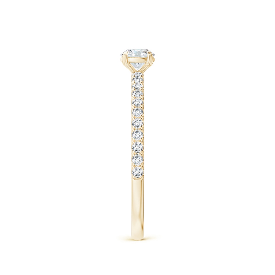 4.1mm GVS2 Classic Round Diamond Solitaire Ring with Accents in Yellow Gold side-2