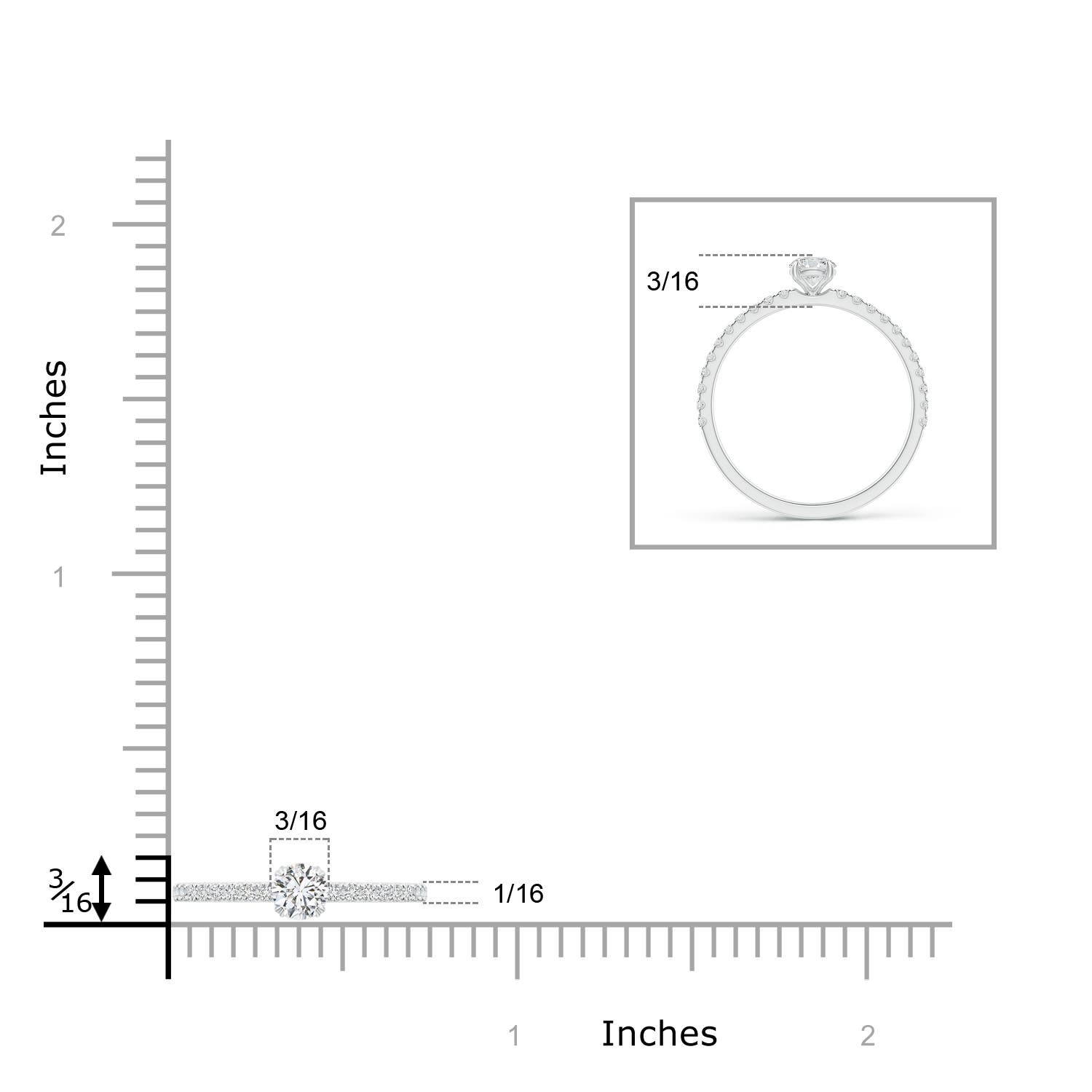 H, SI2 / 0.47 CT / 14 KT White Gold