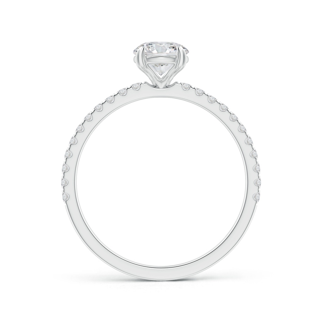 5.5mm HSI2 Classic Round Diamond Solitaire Ring with Accents in White Gold Side-1