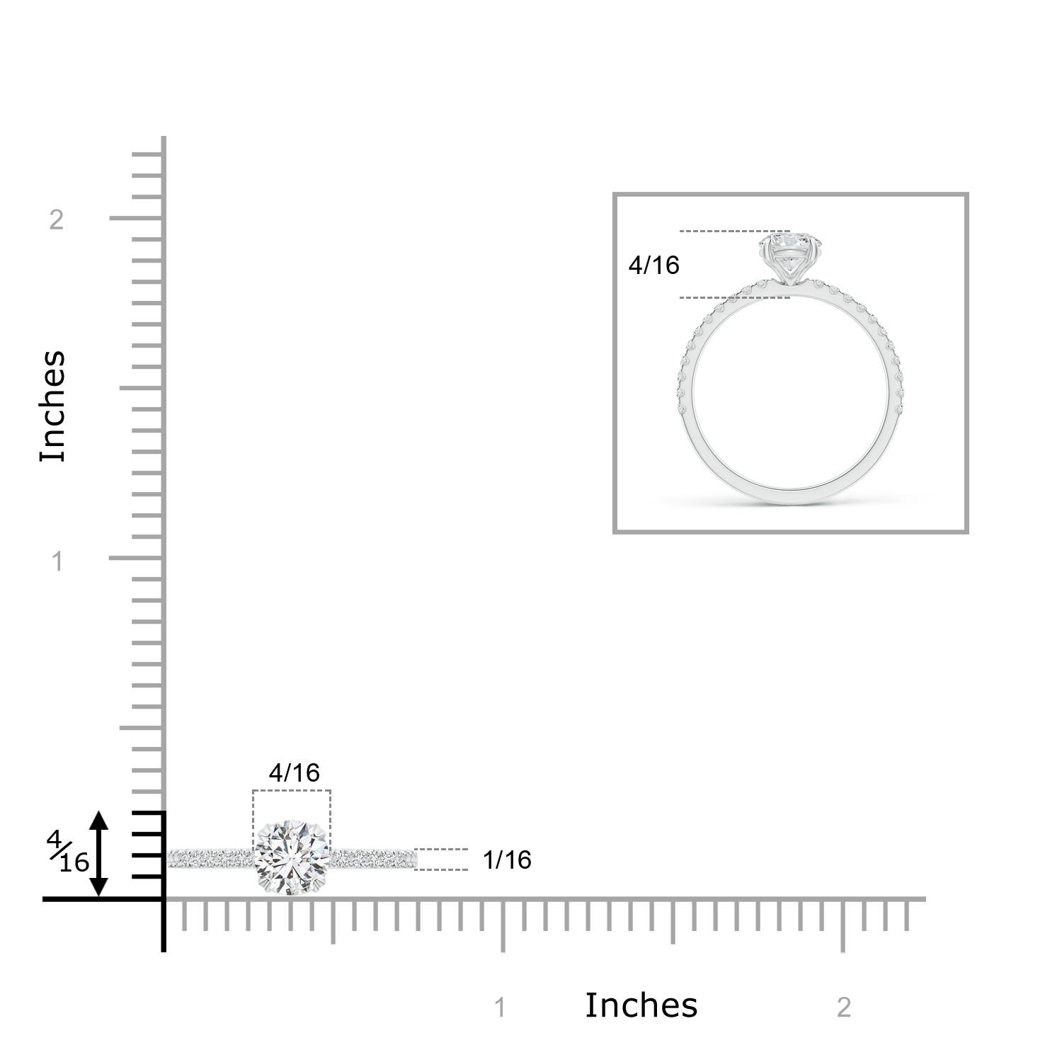 H, SI2 / 0.85 CT / 14 KT White Gold