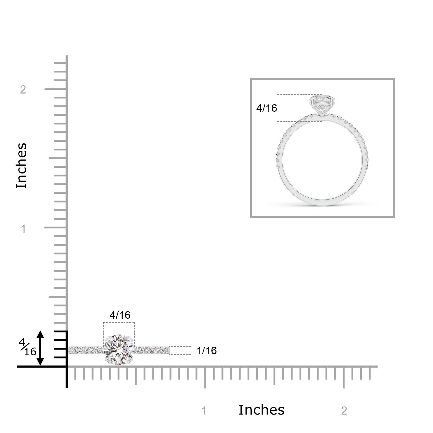 I-J, I1-I2 / 0.85 CT / 14 KT White Gold