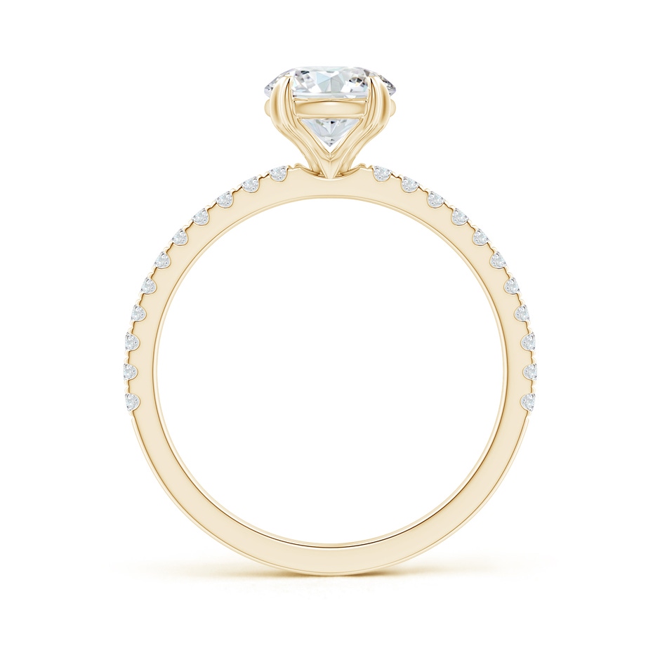 6.5mm GVS2 Classic Round Diamond Solitaire Ring with Accents in Yellow Gold side-1