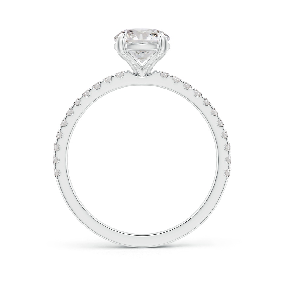 6.5mm IJI1I2 Classic Round Diamond Solitaire Ring with Accents in P950 Platinum side-1