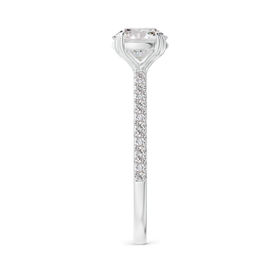 6.5mm IJI1I2 Classic Round Diamond Solitaire Ring with Accents in P950 Platinum side-2
