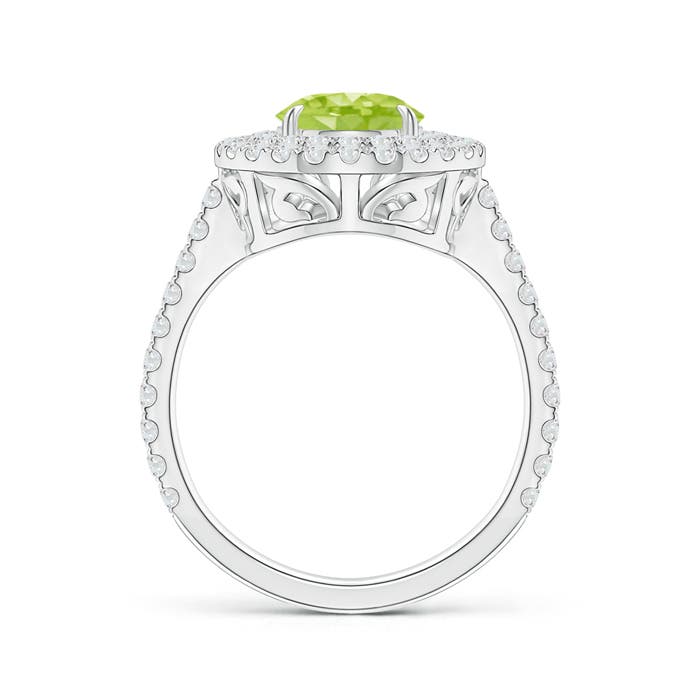 AA - Peridot / 2.43 CT / 14 KT White Gold