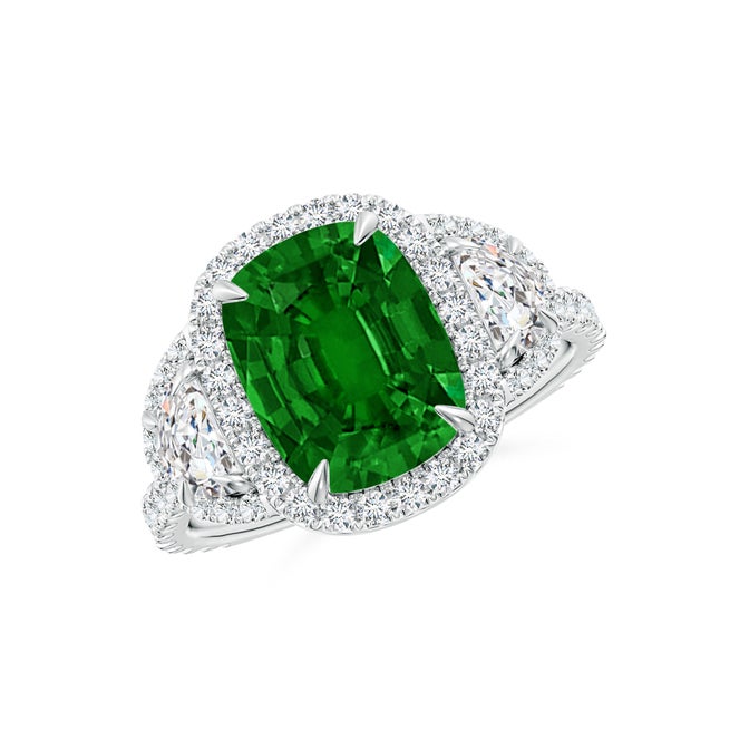 Platinum Aaaa Emerald Ring Shop Platinum Emerald Rings For Women