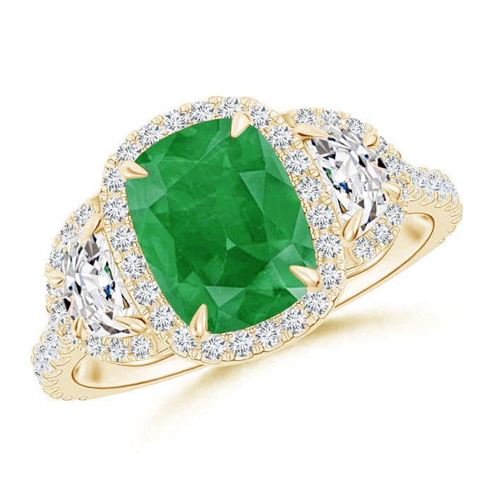 A - Emerald / 2.27 CT / 14 KT Yellow Gold