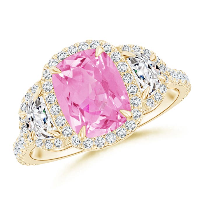 A - Pink Sapphire / 2.68 CT / 14 KT Yellow Gold