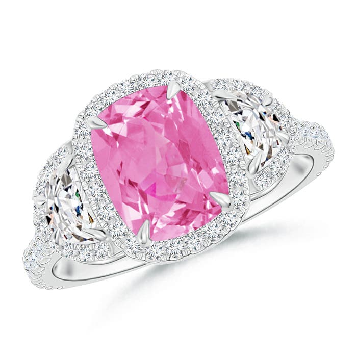 AA - Pink Sapphire / 2.68 CT / 14 KT White Gold