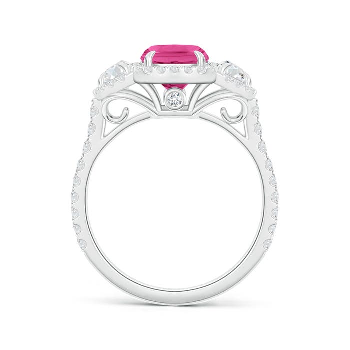 AAA - Pink Sapphire / 2.68 CT / 14 KT White Gold