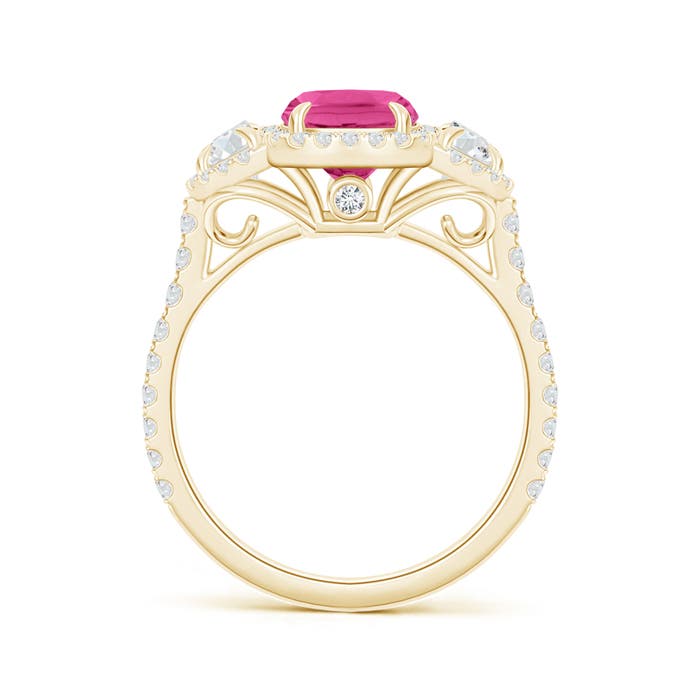 AAA - Pink Sapphire / 2.68 CT / 14 KT Yellow Gold