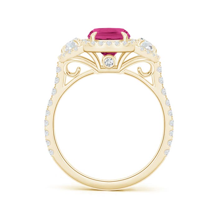 AAAA - Pink Sapphire / 2.68 CT / 14 KT Yellow Gold