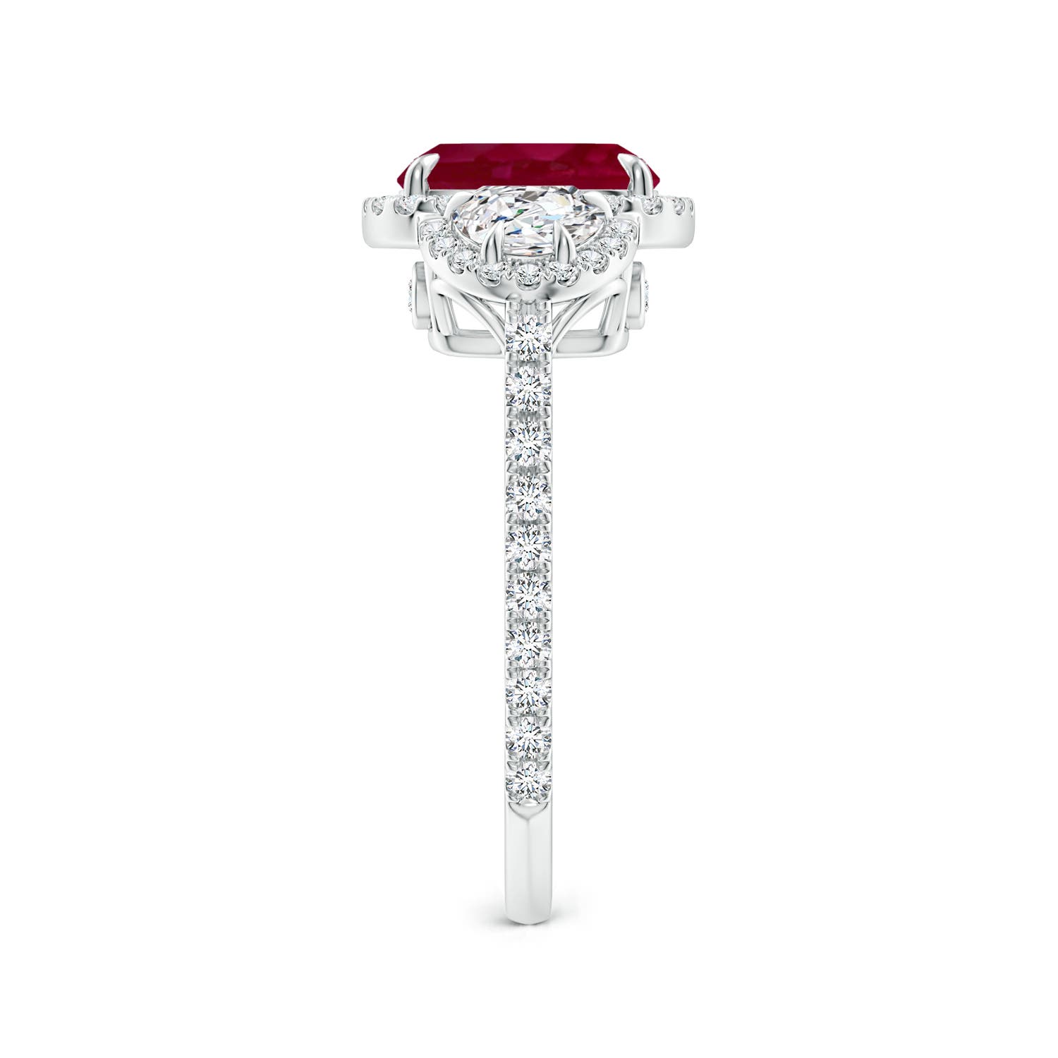 A - Ruby / 2.42 CT / 14 KT White Gold