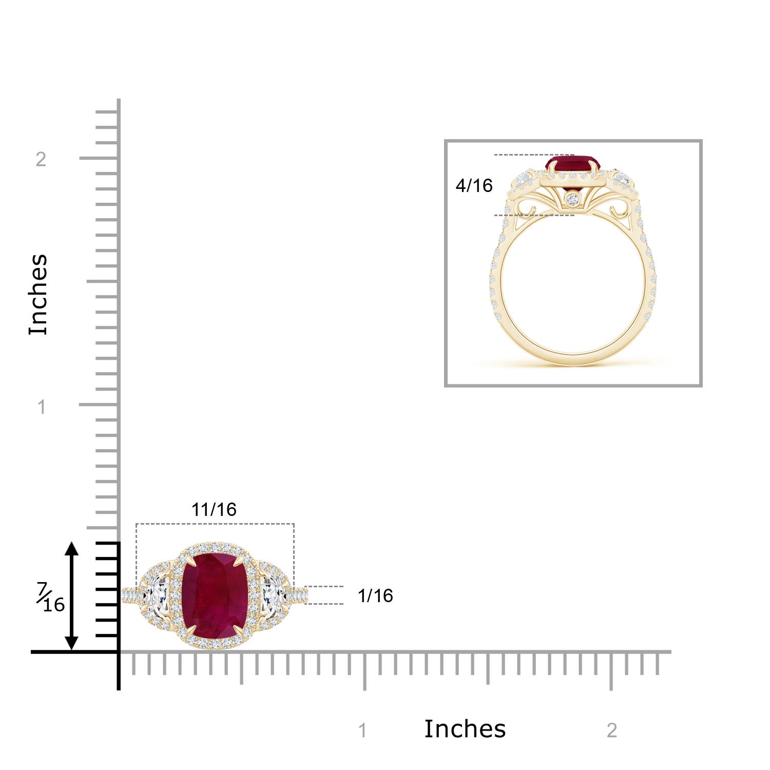 A - Ruby / 2.42 CT / 14 KT Yellow Gold