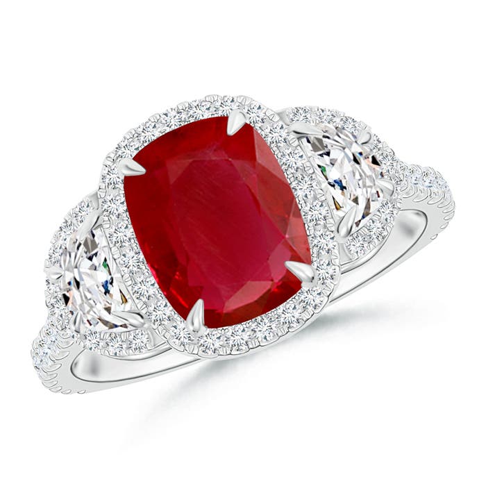 AA - Ruby / 2.42 CT / 14 KT White Gold