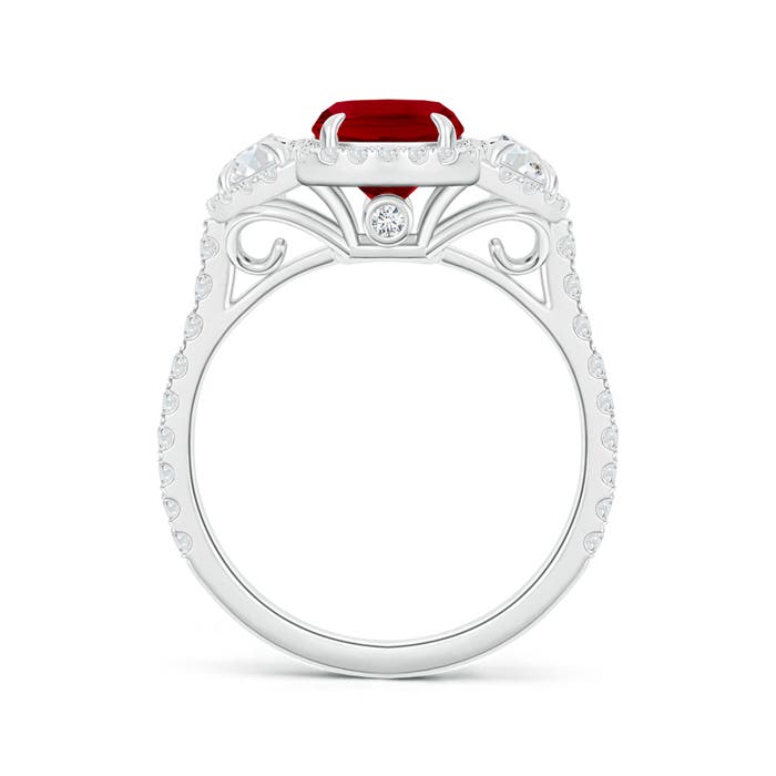 AAA - Ruby / 2.42 CT / 14 KT White Gold