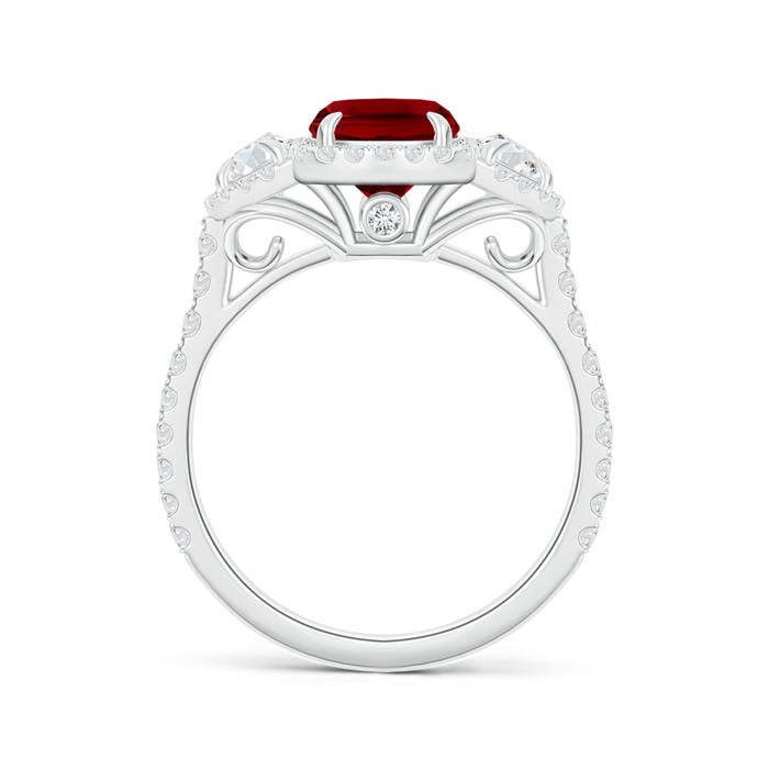 AAAA - Ruby / 2.42 CT / 14 KT White Gold