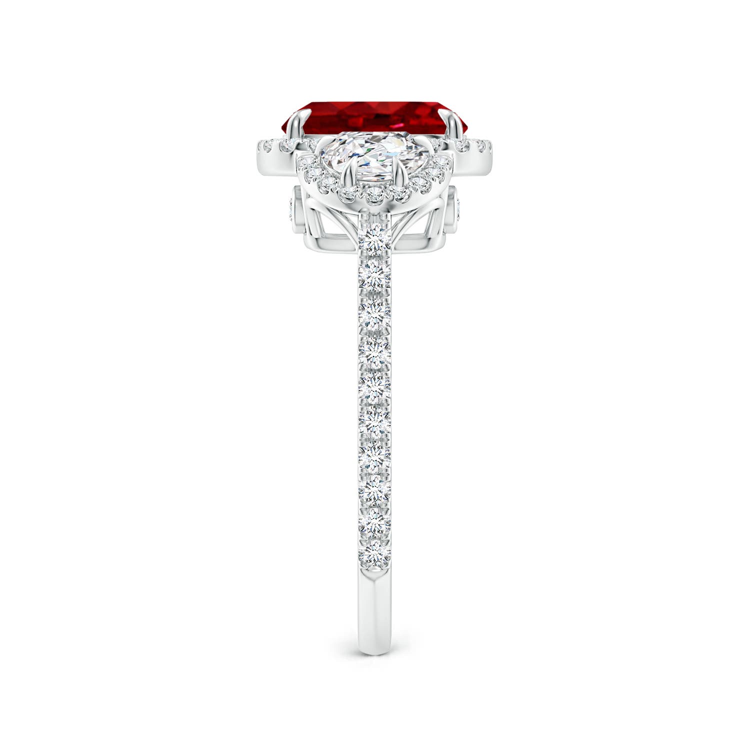 AAAA - Ruby / 2.42 CT / 14 KT White Gold