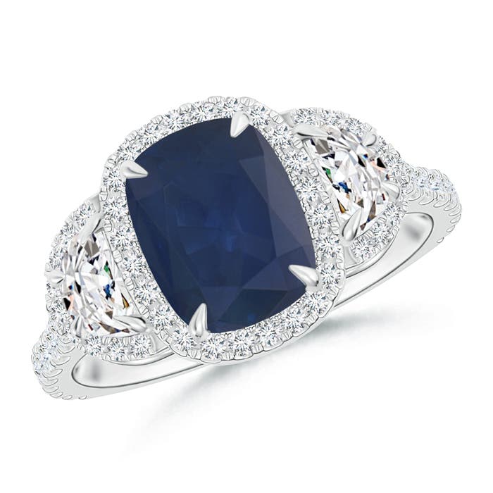 A - Blue Sapphire / 2.52 CT / 14 KT White Gold