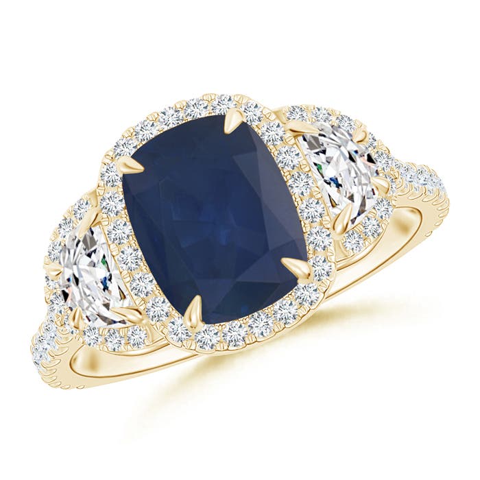 A - Blue Sapphire / 2.52 CT / 14 KT Yellow Gold