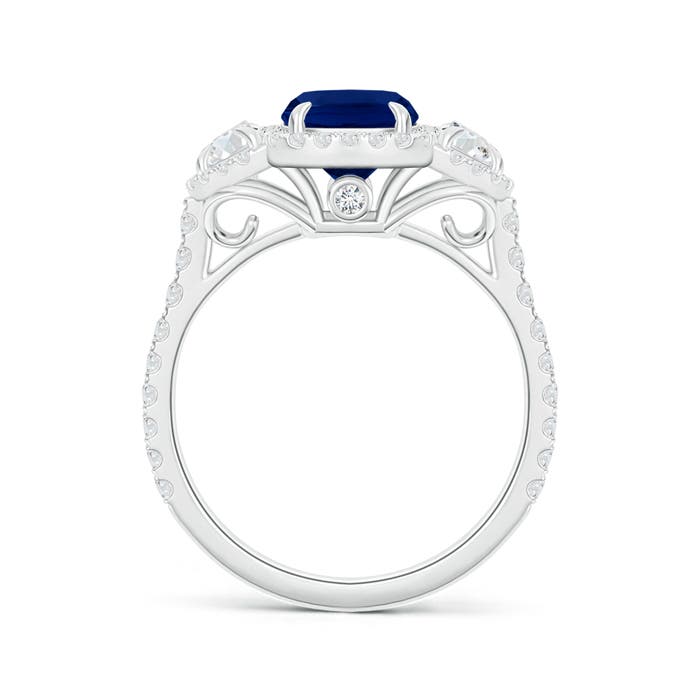 AA - Blue Sapphire / 2.52 CT / 14 KT White Gold