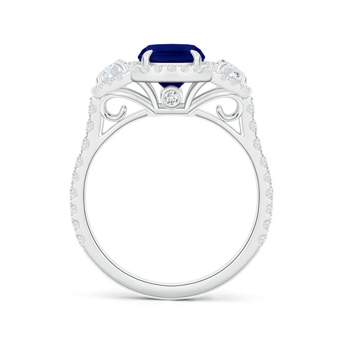 AAA - Blue Sapphire / 2.52 CT / 14 KT White Gold